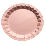 Geometric Rose Gold Foil Large Charger Paper Plates, Disposable Serving Party Plates#whtbkgd