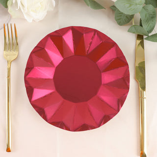 Elegant Burgundy Dessert Appetizer Paper Plates