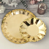 Geometric Metallic Gold Dessert Appetizer Paper Plates, Disposable Salad Party Plates - 400 GSM