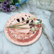 Geometric Metallic Rose Gold Dessert Appetizer Paper Plates, Disposable Salad Party Plates - 400 GSM