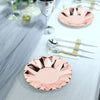 Geometric Metallic Rose Gold Dessert Appetizer Paper Plates, Disposable Salad Party Plates - 400 GSM