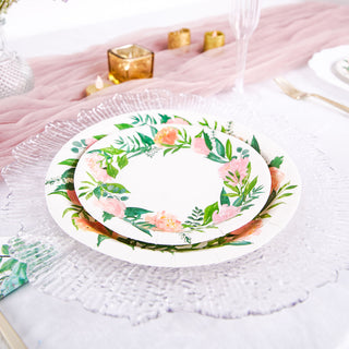 Elevate Your Tablescapes with the Beauty of Rose/Peony Flower Wreath Paper Plates