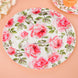 25 Pack | Rose 9inch Flower Bouquet Design Premium Dinner Paper Plates - 300 GSM