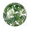 25 Pack | Tropical Palm Leaf Mix 9inch Dinner Paper Plates, Disposable Plates - 300 GSM#whtbkgd