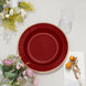 25 Pack | 10inch Burgundy Sunray Gold Rimmed Serving Dinner Paper Plates, Disposable Party Plates
