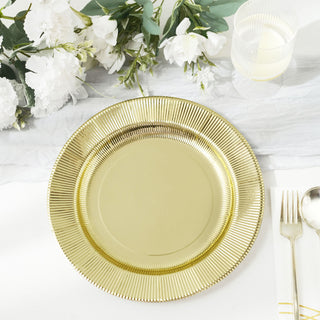 Add Elegance to Your Event with Gold Sunray Dessert Appetizer Paper Plates