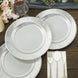 25 Pack | Silver Sunray 8inch Dessert Appetizer Paper Plates, Disposable Party Plates