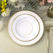 White Sunray Gold Rimmed 8inch Dessert Appetizer Paper Plates, Disposable Party Plates - 350 GSM