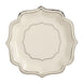 25 Pack | White/Silver 10" Scallop Rim Dinner Party Paper Plates, Disposable Plates - 300 GSM#whtbkgd