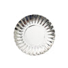 50 Pack | 3.5inch Metallic Silver Scalloped Rim Mini Paper Party Plates#whtbkgd