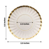 50 Pack | 3.5inch White / Gold Scalloped Rim Mini Paper Party Plates