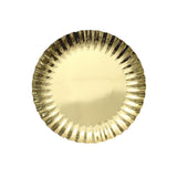 50 Pack | 5inch Metallic Gold Scalloped Rim Mini Paper Dessert Plates, Disposable Tapas#whtbkgd