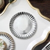 50 Pack | 5inch Metallic Silver Scalloped Rim Mini Paper Dessert Plates, Disposable Tapas