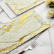 10 Pack | Ivory/Gold Marble 16inch Heavy Duty Paper Serving Trays - 1100 GSM