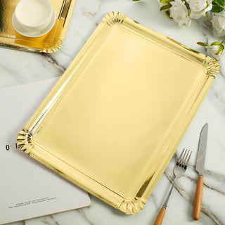 Versatile and Stylish Metallic Gold Serving Trays for Any Occasion