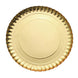 10 Pack | Scallop Rim Cardboard Serving Trays, Charger Plates Gold 13inch, Disposable Round#whtbkgd