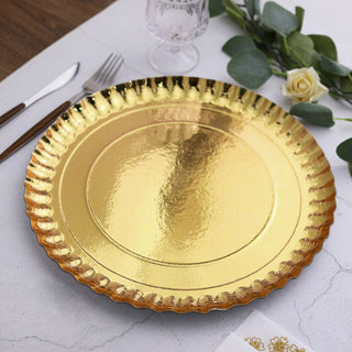 Impress Your Guests with Heavy Duty Gold Disposable Serving Trays