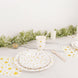 120 Pcs White Gold Stars Disposable Dinnerware Set, Paper Plates Cups Napkins Tableware Combo Pack