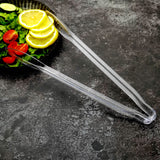 3 Pack | Clear 12inch Plastic Serving Tongs, Catering Disposable Food Service Tongs