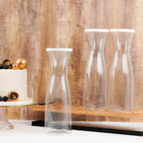 Clear 34oz Disposable Plastic Carafes with Lids