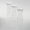 Clear 34oz Disposable Plastic Carafes with Lids, Water Pitcher Juice Jar Beverage Containers#whtbkgd