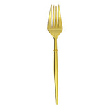 24 Pack Gold 8inch Heavy Duty Plastic Forks, Modern Flatware, Premium Disposable Plastic Silverware