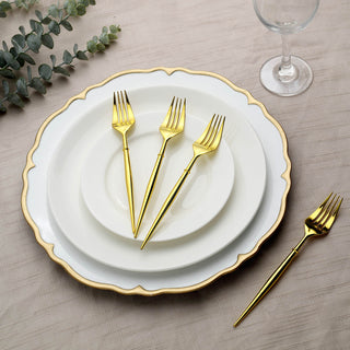 Convenience and Style with Gold 8" Heavy Duty Plastic Forks