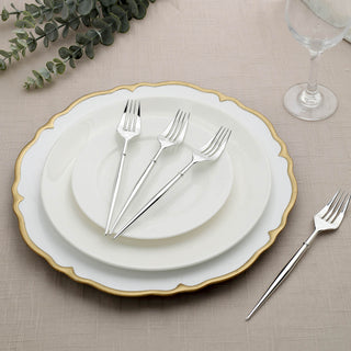 Silver Heavy Duty Plastic Forks - Add Elegance to Your Table