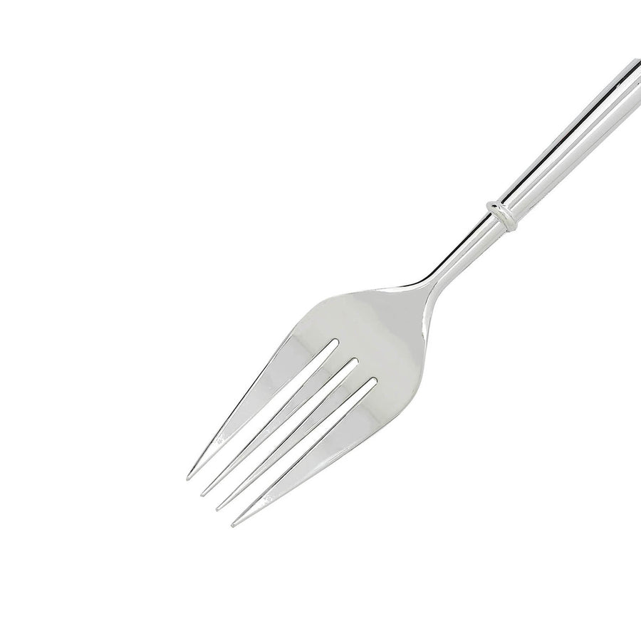 Silver 8inch Heavy Duty Plastic Forks Modern Flatware, Premium Disposable Plastic Silverware#whtbkgd