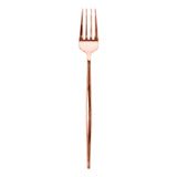Glossy Blush/Rose Gold Heavy Duty Plastic Silverware Forks, Premium Disposable Flatware Cutlery#whtbkgd