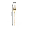 24 Pack | Gold Glittered Disposable Forks, Plastic Silverware, Cutlery