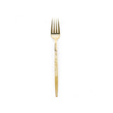 24 Pack | 9inch Gold Heavy Duty Plastic Forks with Glitter Handle#whtbkgd