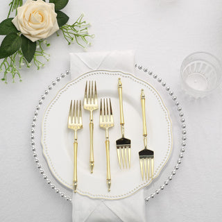 Convenient and Classy Gold Plastic Utensils for Any Occasion