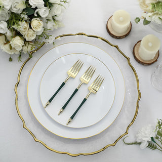 Elegant Gold Plastic Dessert Forks for Your Special Occasions