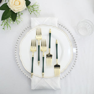 Stylish Hunter Emerald Green Plastic Utensils for Every Meal