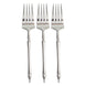 24 Pack | 6inch Silver Plastic Dessert Forks With Roman Column Handle, Disposable Silverware#whtbkgd