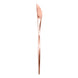 Glossy Rose Gold Heavy Duty Plastic Silverware Knives, Premium Disposable Flatware Cutlery#whtbkgd