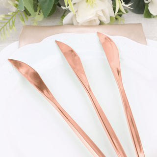 Add a Touch of Elegance with Rose Gold Plastic Silverware