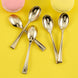 24 Pack | Gold 4inch Heavy Duty Plastic Mini Dessert Spoons, Disposable Silverware