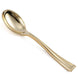 24 Pack | Gold 4inch Heavy Duty Plastic Mini Dessert Spoons, Disposable Silverware#whtbkgd