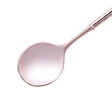 Rose Gold 8inch Heavy Duty Plastic Spoons, Modern Flatware, Premium Disposable Silverware#whtbkgd