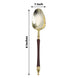 24 Pack | 6inch Gold / Brown European Style Disposable Dessert Spoons With Roman Column Handle