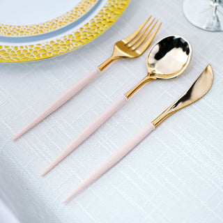 Add Elegance to Your Table with the Metallic Gold Modern Silverware Set