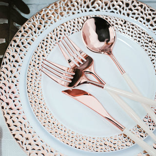 Convenience and Style Combined in the Rose Gold Modern Silverware Set