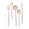 50 Pack | Blush Pink Premium Plastic Silverware Set#whtbkgd