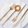 50 Pack | Gold Premium Plastic Silverware Set, Heavy Duty Disposable Sleek Utensil Cutlery