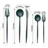 50 Pack | Hunter Emerald Green Premium Plastic Silverware Set