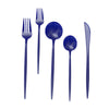 50 Pack | Royal Blue Premium Plastic Silverware, Heavy Duty Disposable Sleek Utensil Cutlery#whtbkgd