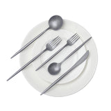 50 Pack | Silver Premium Plastic Silverware Set, Heavy Duty Disposable Sleek Utensil Cutlery
