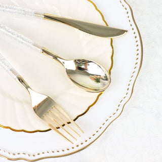Create a Luxurious Table Setting with the Modern Premium Plastic Utensil Set